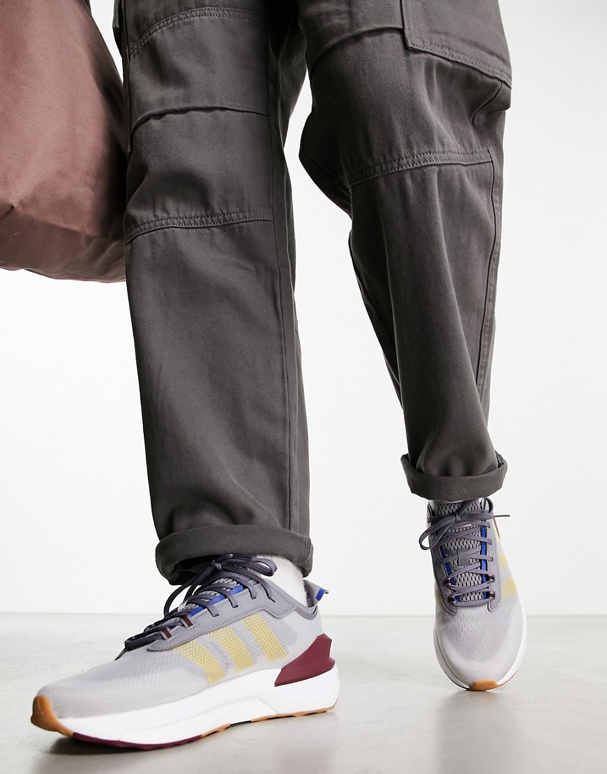 adidas Training Avryn trainers in grey and red