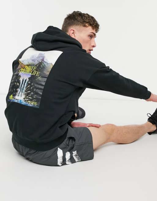 Adidas best sale print hoodie