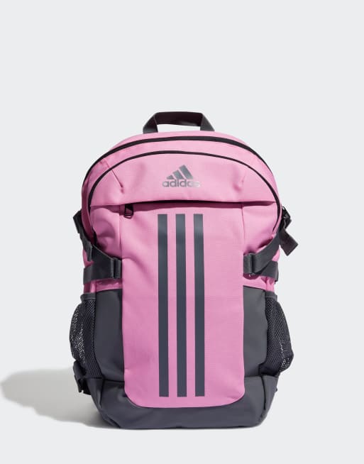 Adidas black 2025 and pink backpack