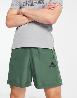adidas Training Badge of Sport logo shorts in khaki