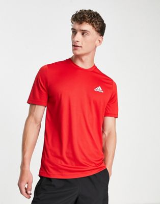 adidas Training Badge of Sport logo t-shirt in red