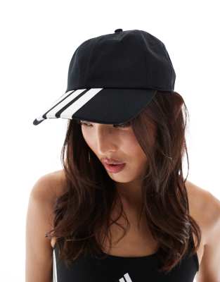 adidas Training - Baseballkappe in Schwarz mit 3-Streifen-Markenzeichen