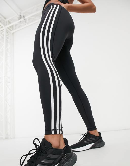 adidas Originals Adidas Training 3 Stripe leggings in Black