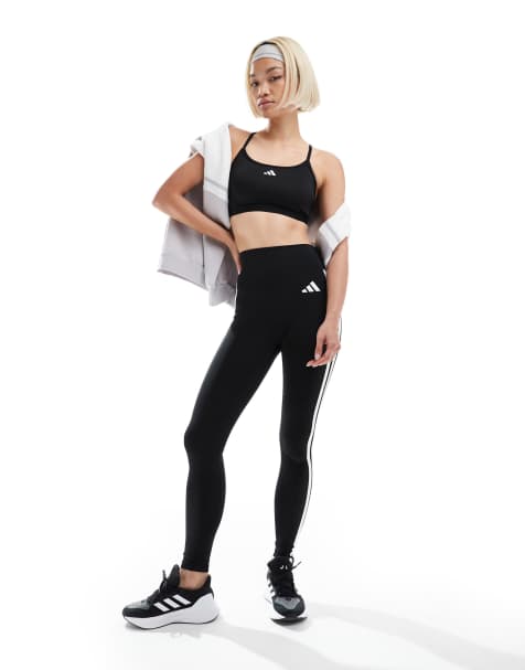 adidas Training – BH in Schwarz mit leichter Stützfunktion - view 1