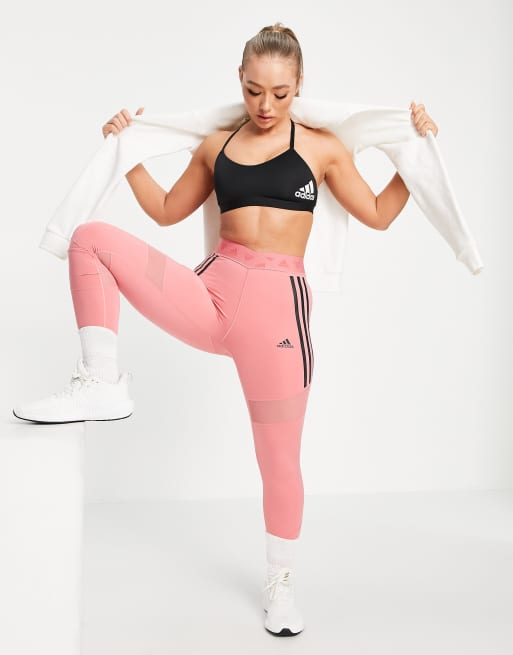 adidas - Training - Bh met lichte ondersteuning en dunne bandjes in zwart, 4 van 4