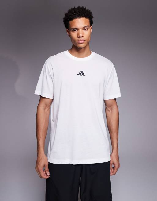 adidas Training – Biały T-shirt z nadrukiem na plecach, 3 z 5