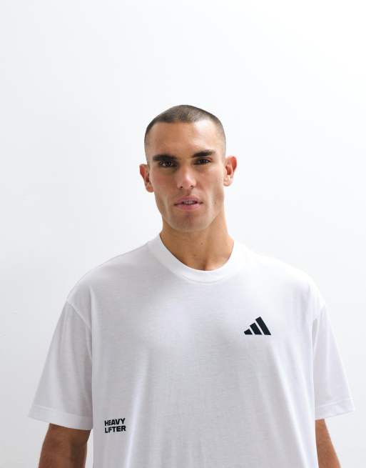 adidas Training – Biały T-shirt z nadrukiem na plecach, 5 z 5