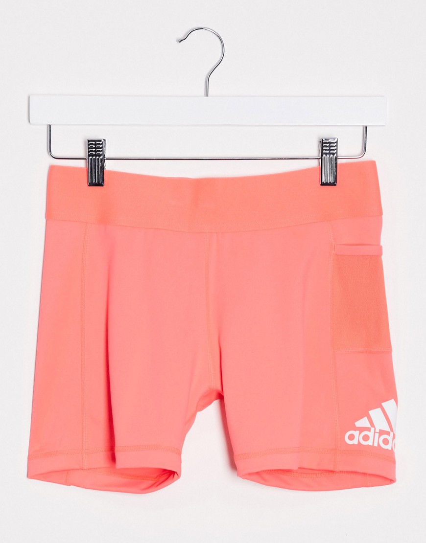 adidas Training booty shorts in pink