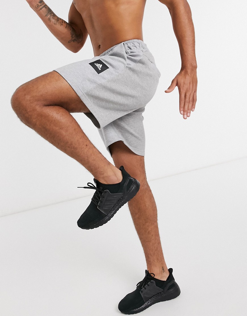 Adidas Training – BOS – Gråa shorts med logga