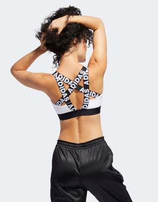 white adidas bra