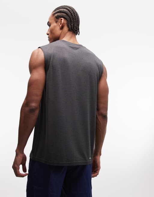 adidas Training - Canotta senza cuciture grigio scuro, 3 di 5