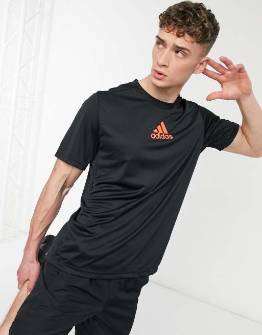 Black and orange adidas best sale t shirt