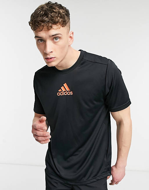Adidas Training t-shirt in dark marl & Bademode Sportmode Shirts ASOS Herren Sport 