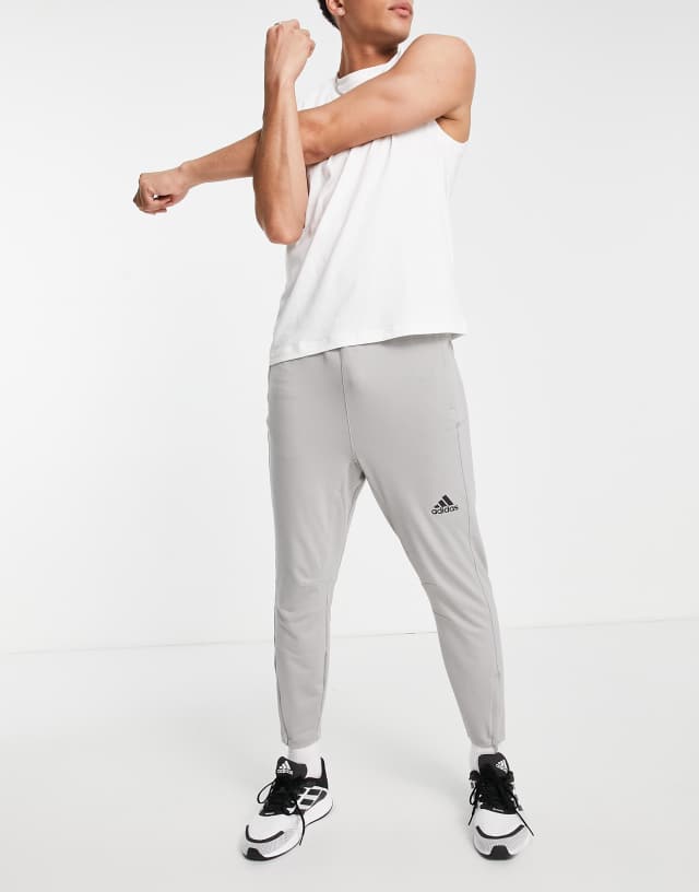 adidas Training City fleece pants in gray