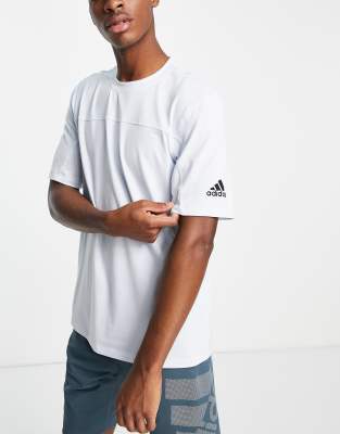 adidas Training City t-shirt in light blue