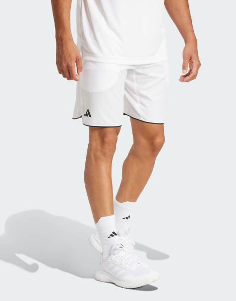 adidas Training Club tennis climacool shorts in white 