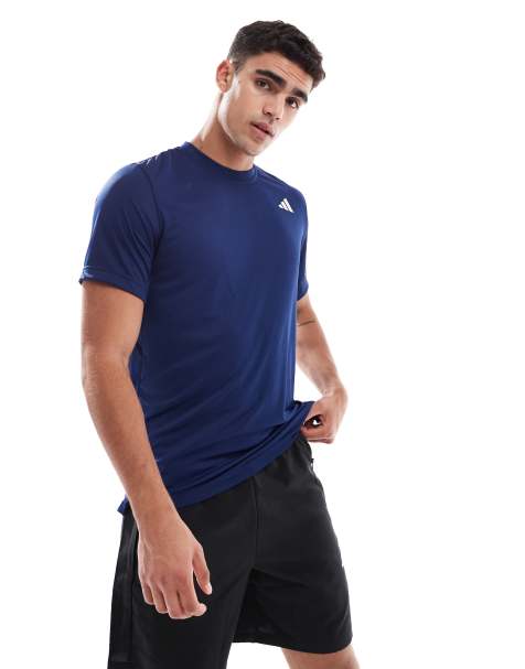 adidas Training Club tennis climacool tee in dark blue