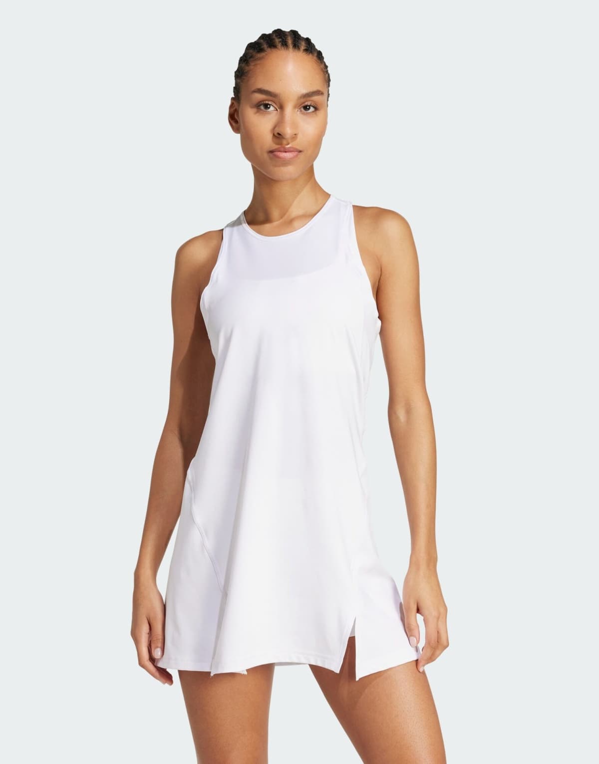adidas Training Club tennis climacool dress in white