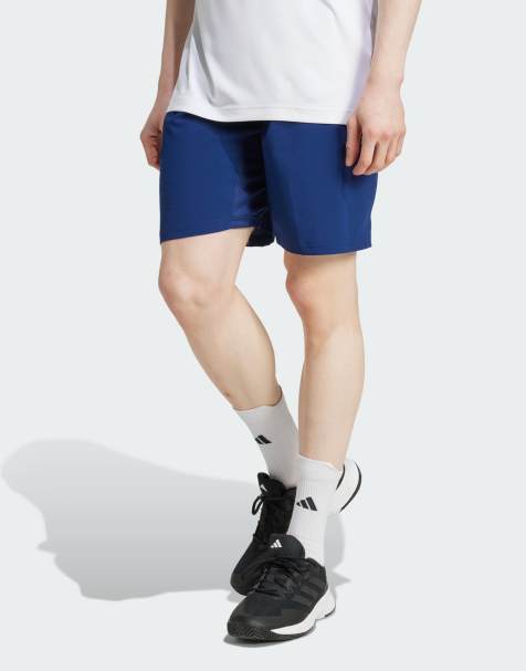 adidas - Training Club - Tennisshorts van geweven Climacool stof met stretch in donkerblauw - view 1