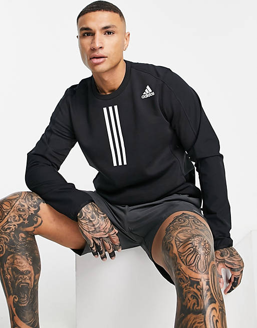 T-Shirts & Vests adidas Training Cold Rdy long sleeve top with front three stripes in black 