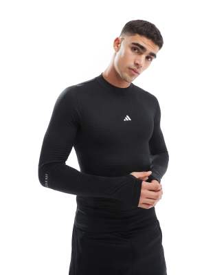 adidas Training – Cold Ready – Tech-Fit – Svart t-shirt med långa ärmar - view 1