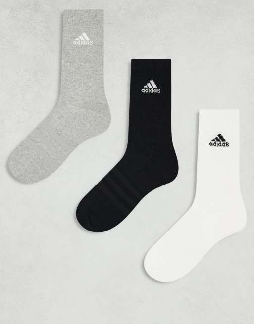 adidas Training confezione da 3 paia di calzini a girocollo multicolore