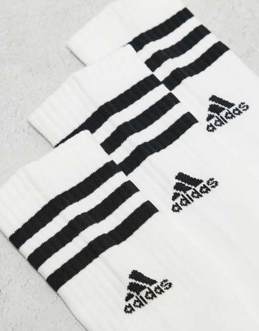 adidas Training confezione da 3 paia di calzini a tre strisce bianchi, 3 di 3