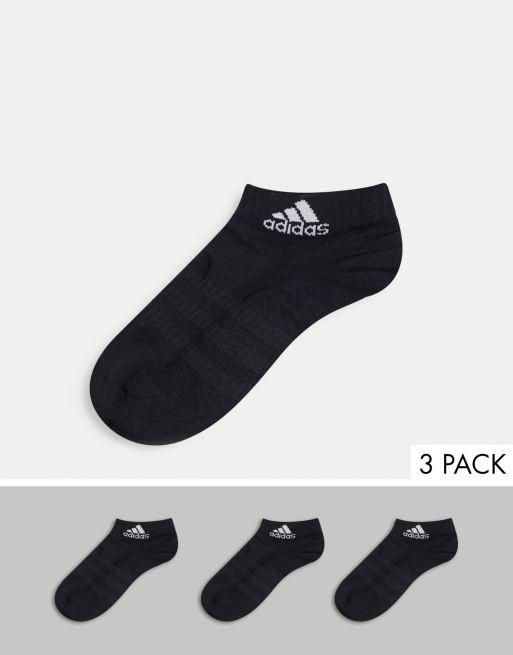 3 Paia M o L Adidas Imbottito Alla Caviglia Nero Calzini Da Palestra Arch Support box5 