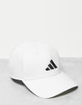 [adidas performance] adidas Training cotton baseball cap in white One Size White/Black