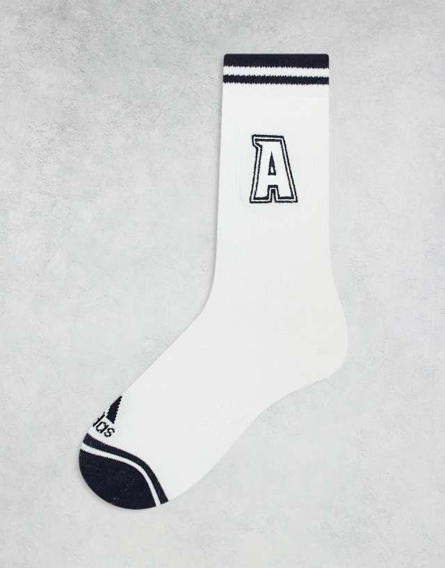 adidas performance - adidas Training crew socks with varsity lettering