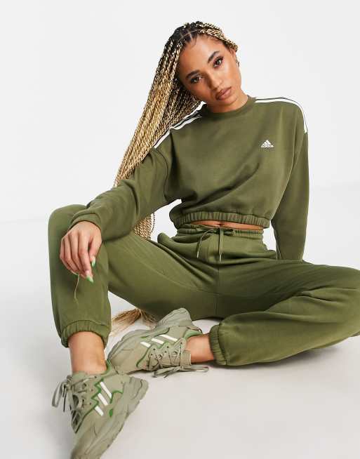 Olive green shop adidas jumper