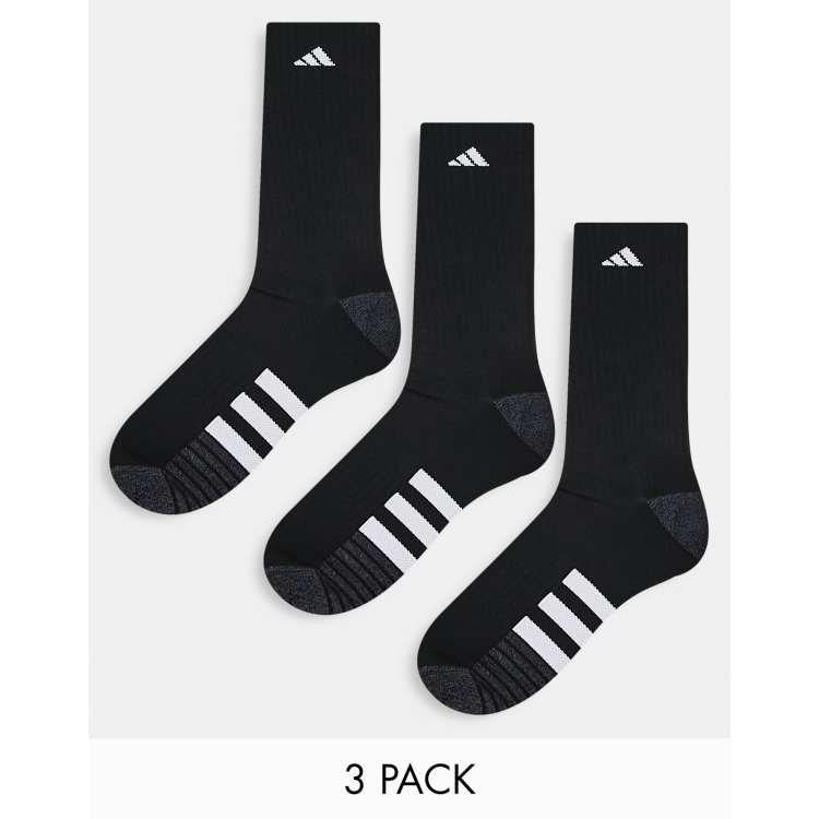 Adidas Men's 3 Pack Cushioned 3.0 Low Cut Socks (Black/White)