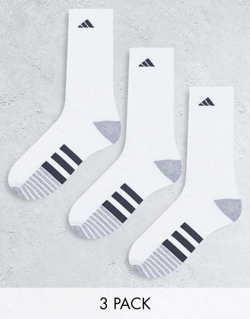 adidas Performance Cushioned Mid 3-Pack Socks White