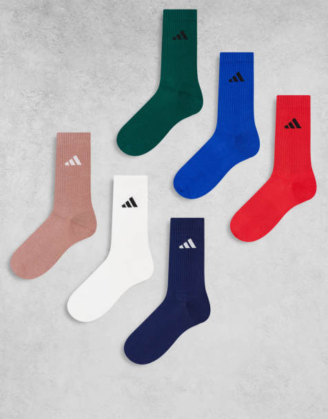 adidas Training cushioned crew socks 6 pairs in blue - view 1