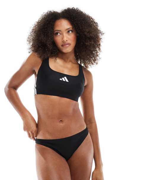 adidas Training – Czarne bikini z 3 paskami - view 1