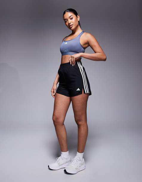 adidas Training – Czarne szorty z wysokim stanem i 3 paskami - view 1