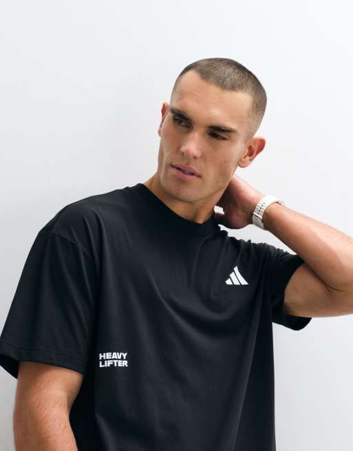 adidas Training – Czarny T-shirt z nadrukiem na plecach, 4 z 5