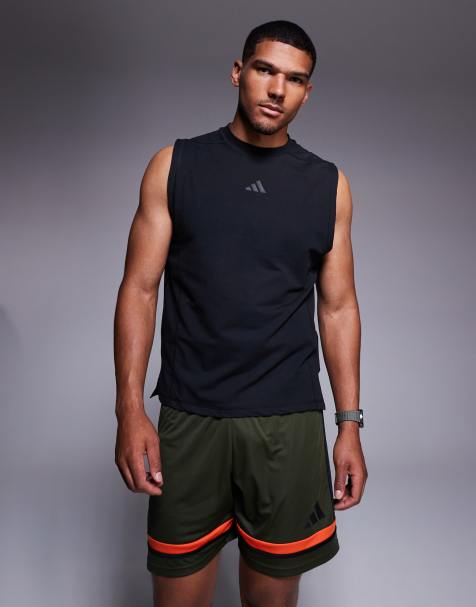 adidas Training D4T sleeveless t-shirt in black
