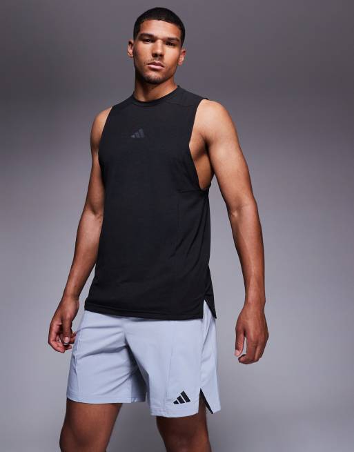 adidas - Training - D4T - Gebreide short in grijs, 5 van 5