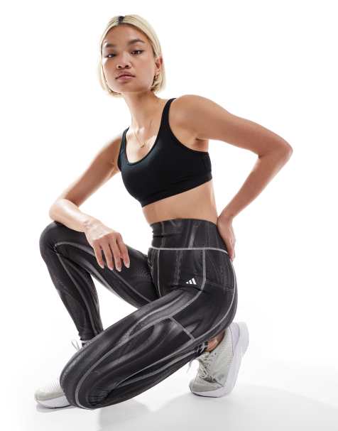 adidas Training - D4T - Reggiseno sportivo nero a sostegno leggero - view 1