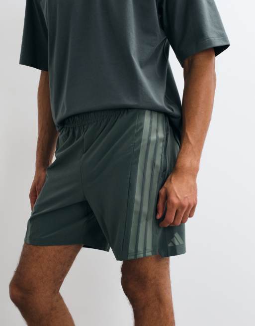 adidas Training D4T shorts with 3 stripes in ivy, 4 of 5