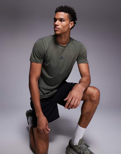 adidas Training D4T t-shirt in dark khaki - view 1