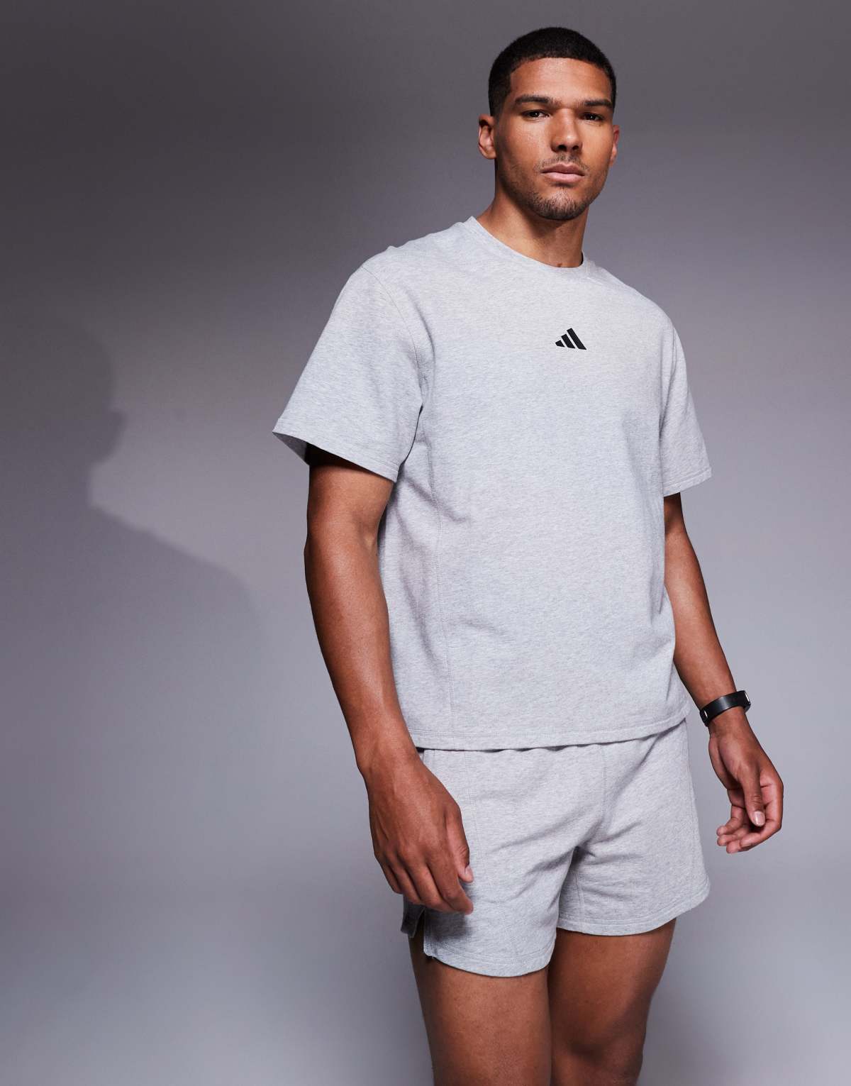 adidas Training D4T t-shirt in grey heather