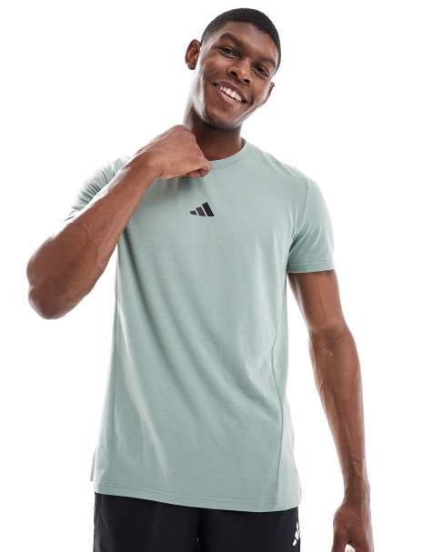 adidas Training – D4T – T-Shirt in Silbergrün - view 1