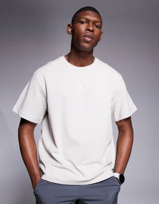 [adidas performance] adidas Training D4T t-shirt in stone-Grey 2XL Wonder Alumina