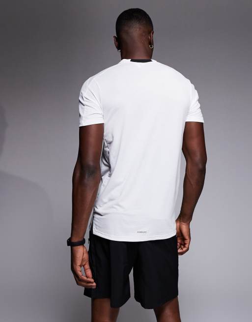 adidas - Training D4T - T-shirt in wit, 3 van 5