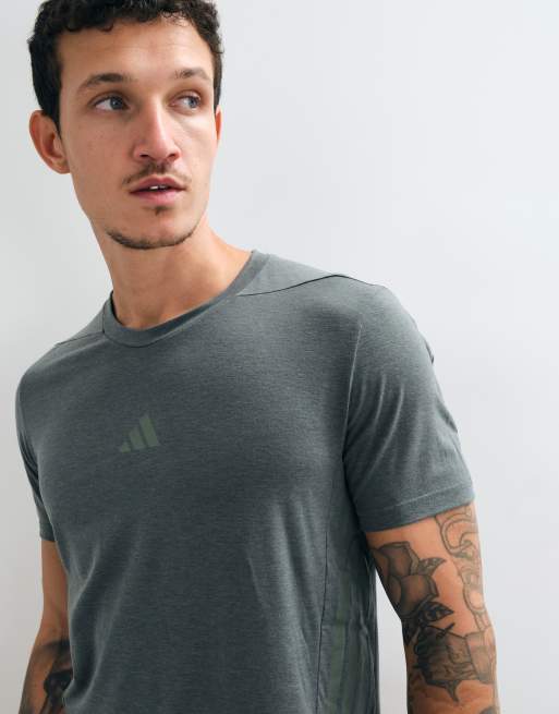 adidas Training D4T t-shirt med 3 ränder i marinblå, 4 av 5