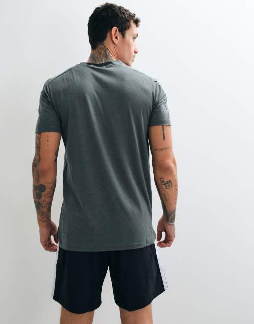 adidas Training D4T t-shirt with 3 stripes in navy, 5 of 5