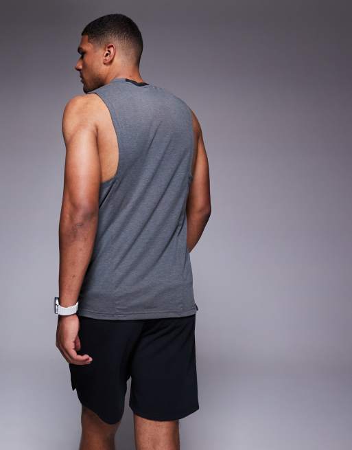 adidas Training D4T tank top in dark grey, 4 of 4