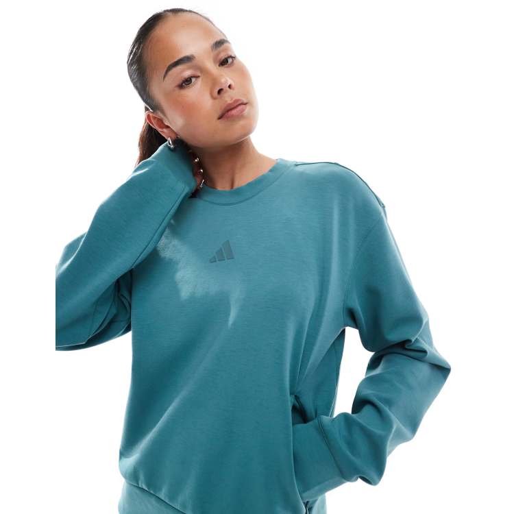 (取寄) アディダス D4T クルー ネック セーター - ロング スリーブ adidas D4T Crew Neck Sweater - Long Sleeve  Warm Clay 208835804-1-prelovedteal?$